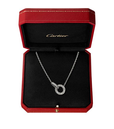 cartier love ring necklace white gold